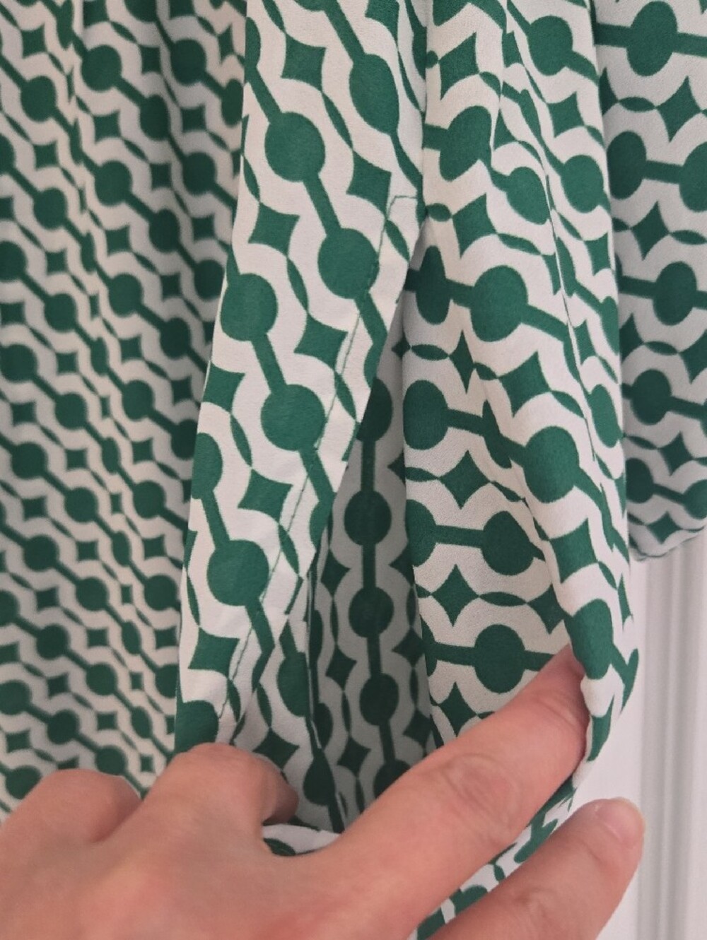Max Studio Green Patterned Midi Shirt Dress - Picture 3 of 4